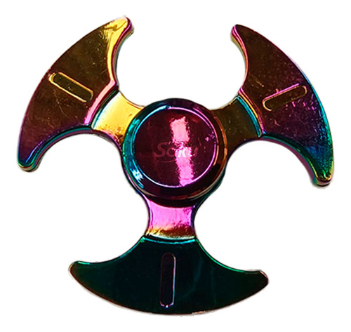 Estrella Ninja Spinner Metal Tornasol Calidad Grande Color Hacha De Tres Hojas