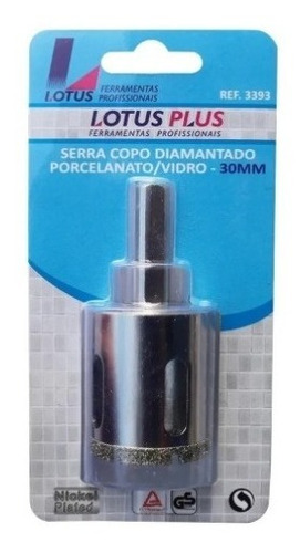  Serra Copo Diamantado 30mm Porcelanato Vidro - Lotus 3393