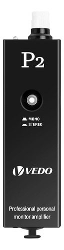 VEDO Vd-p2 Amplificador Fone Ouvido Hifi Interface Áudio Xlr 3,5m Cor Preto