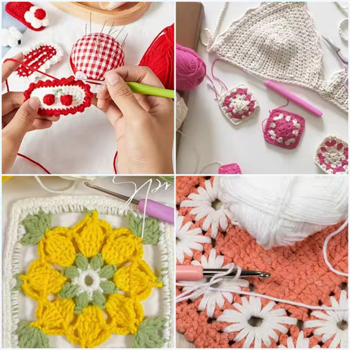 Kit Com 9 Agulhas Soft Para Crochê Tricô Conjunto