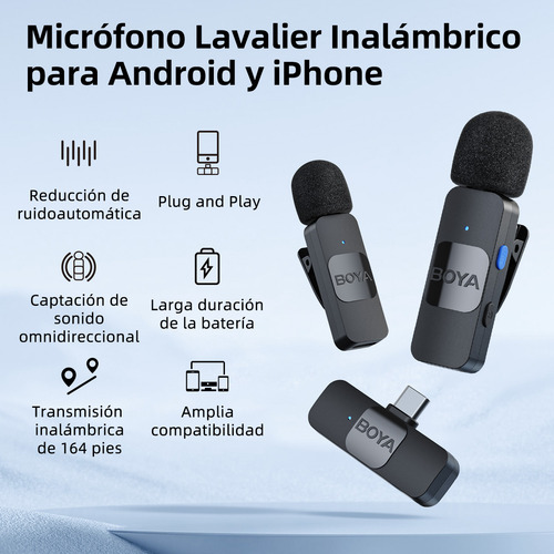 Receptor Para Micrófono Boya By-v2 By-v20 Color Type-c