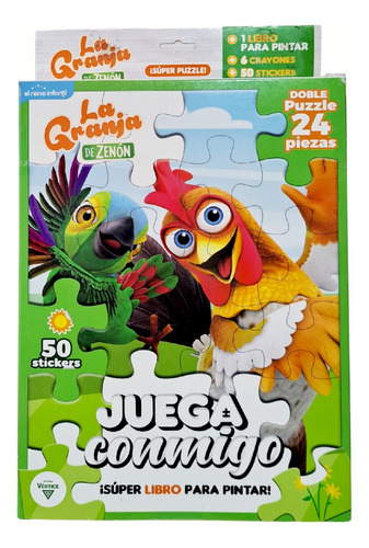 Juega Con La Granja De Zenón. Super Libro Para Colorear 