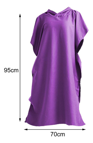 W Surf Poncho Beach Microfibra De Neopreno Con Capucha