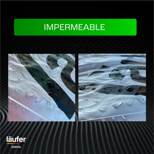 Imagen 6 de 10 de Funda Cubre Auto Laufer Nylon Doble Costura Impermeable