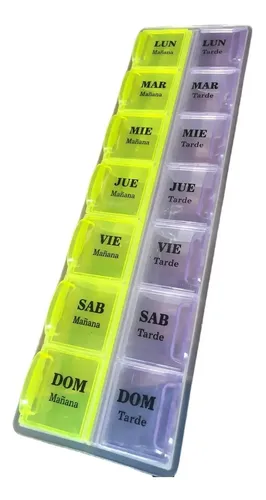 Organizador De Pastillas Semanal - 3 Veces Al Día, 7 Días, Compacto Y Hermético, Ideal Para Bolso O Viajes