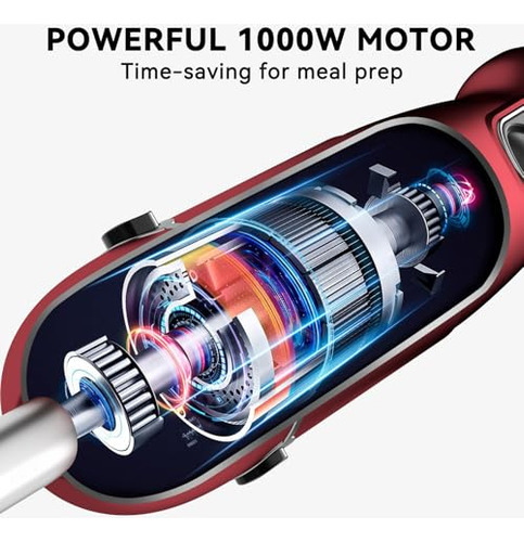 Batidora De Inmersión 5 En 1, Batidora De Mano Abuler 1000w,