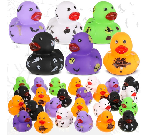 Lenwen 24pcs Halloween Rubber Duckies 2inch Mini Rubber Duck