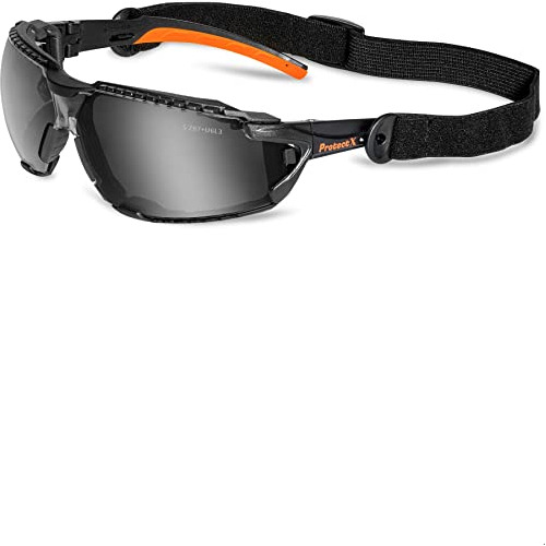 Protectx - Gafas De Seguridad Con Correa De Espuma, Lentes D