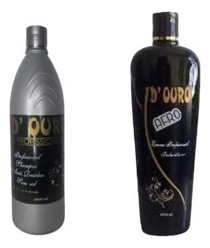 Escova Progressiva Afro +  Shampoo Anti Residuos D'ouro