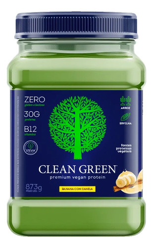 Proteína Vegana Clean Green 873g - Cellgenix Sabor Banana Com Canela
