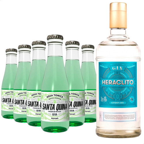 Gin Tonic Heraclito Dry + Agua Tonica Pepino Santa Quina