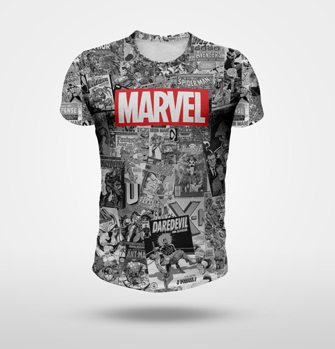 Remera Marvel, Collague Blanco Y Negro Color Mod 2 , Felix 