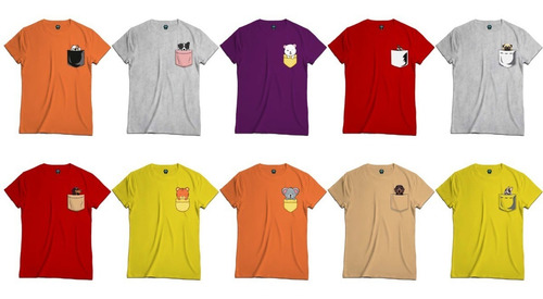 Camiseta T - Shirt Cuello Redondo Dibujos Animado Caricatura