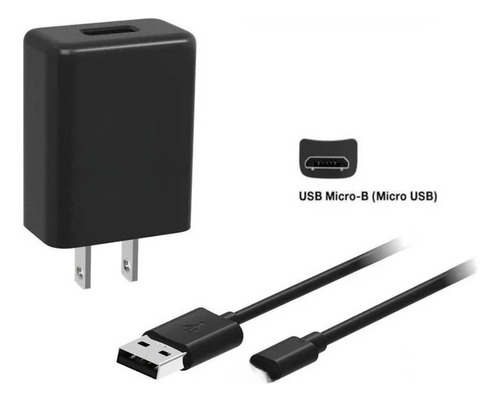 Cargador 30w Usb A Micro Usb Para Motorola Negro