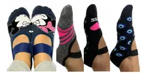 Comprar 4 Meias Sapatilhas Pilates Divertida Antiderrapante 34u002F39