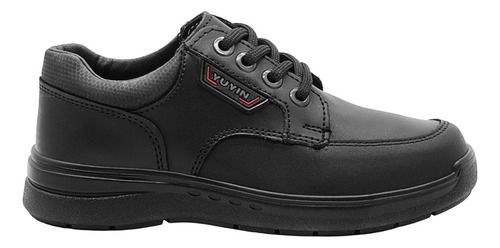 Zapato Para Niño Escolar Ajuste Cordones Yuyin Cómodos Negro 20