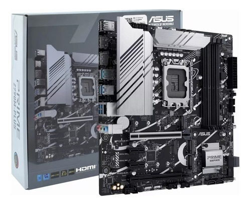 Placa Mãe Prime Z790m-plus Lga 1700 Ddr5 Asus Cor Prateado