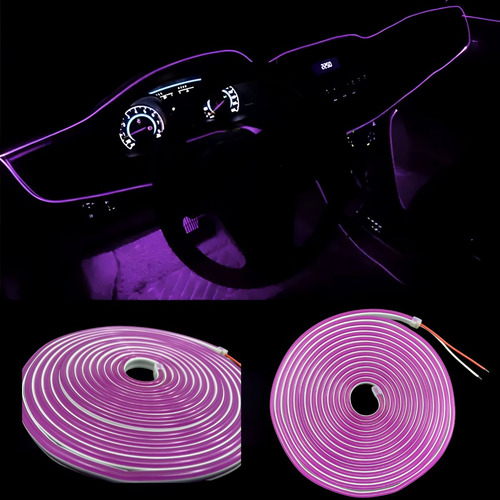 Cinta Led Neon Flexible 5mt Manguera Luces Violeta Auto 12v