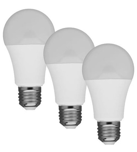  Ampolletas Led  220v 9w E26 Blanco Cálido - Pack 3 Unid.