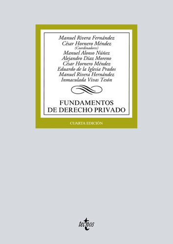 Fundamentos De Derecho Privado, De Rivera Fernández, Manuel. Editorial Tecnos, Tapa Blanda En Español
