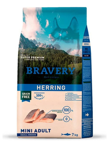 Bravery Perro Arenque (herring) Adulto Raza Pequeña 7 Kg
