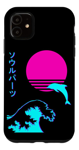 iPhone 11 Vaporwave Sea Dolphin 90s Retro  B08f897w1h_300324