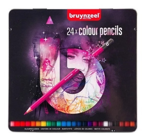 Lapices De Color Bruynzeel X 24 Libre De Gluten Caja Violeta