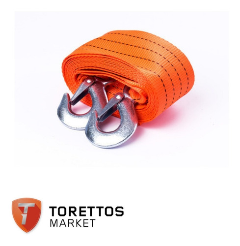 Imagen 2 de 8 de Soga De Remolque Gancho Metálico 8ton