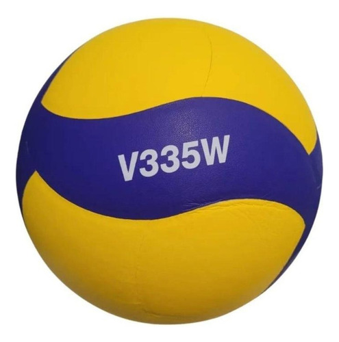 Pelota de voleibol Mikasa V335w, patrón FIVB, color amarillo/azul oscuro