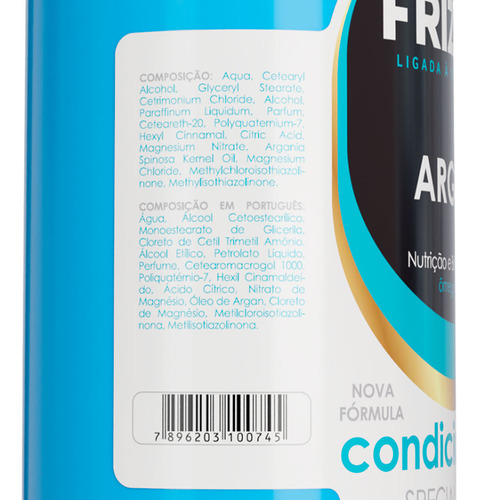 Condicionador Argan Cabelos Hidratados Brilho Intenso 1l