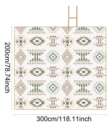 Manta De Picnic, Manta De Camping, Geometría 300cm