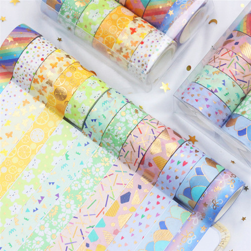 Conjunto De Fita Washi De 12 Rolos, Fita Adesiva De Folha Do