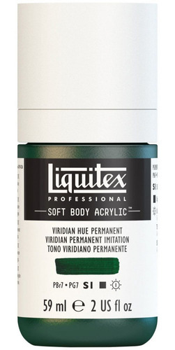 Tinta Acrílica S1 Viridian Hue Perma Soft Body Liquitex 59ml