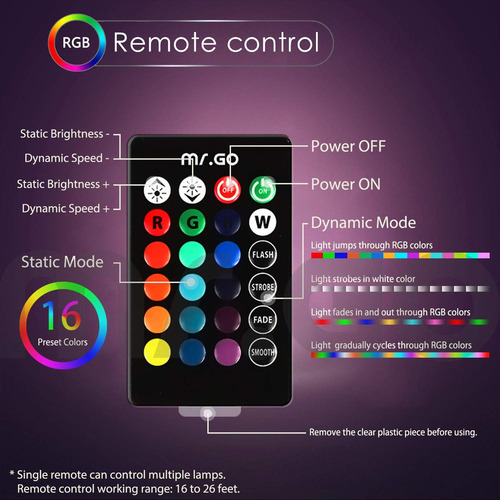 Luz De Esfera Led Cambio De Color Rgb De 6 Pulgadas Con...