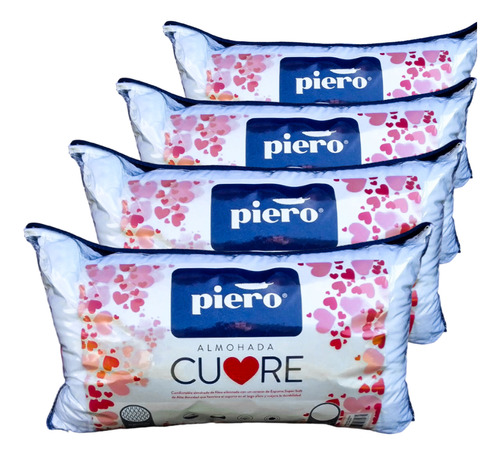 Almohadas Piero Cuore (con Núcleo) De 70x40! Pack De 4! 