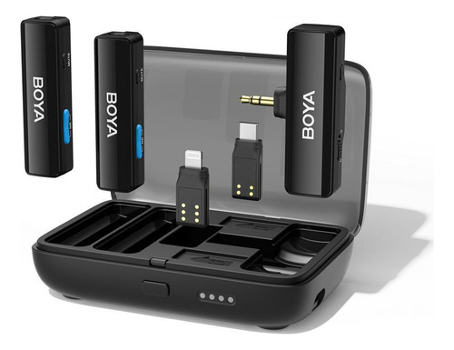 Sistema Microfone Lapela Boya Boyalink Android Ios P2 Preto