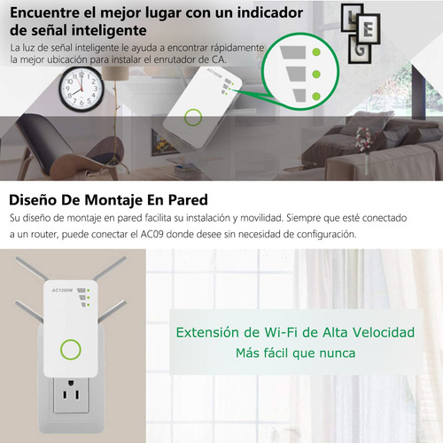 Repetidor Extensor Wifi Inalambrico Doble Banda 1200mbps