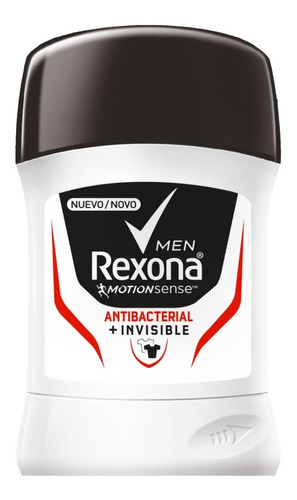 Antitranspirante en barra Rexona Antibacterial + Invisible 50 g