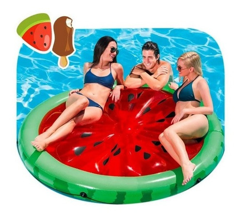 Colchoneta Inflable Isla Sandia P/agua 183x23cm Vinilo Intex