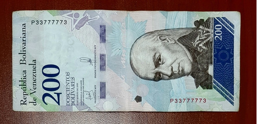 Billete Con Curioso Serial Especial Para Coleccionar.