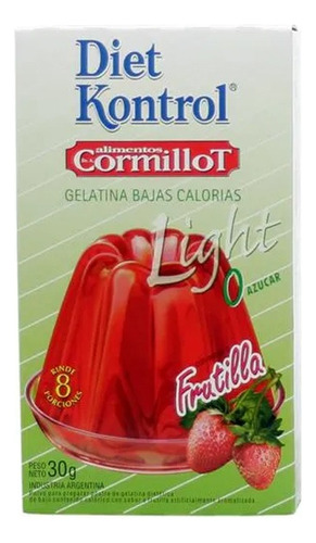 Gelatina Bajas Calorías Diet Kontrol Sabor Frutilla 30 Gr