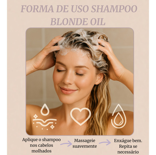 Kit 2 Shampoo Brae Blonde Oil 250ml By Ana Paula Siebert