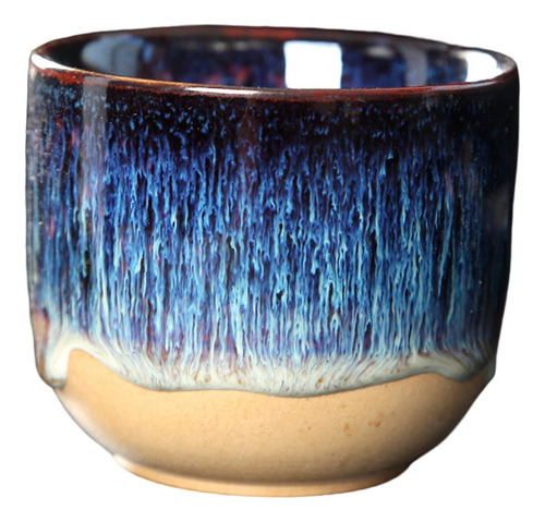 2 Ceramic Cups Handless 150ml, Sake Cup, Traditional Dark