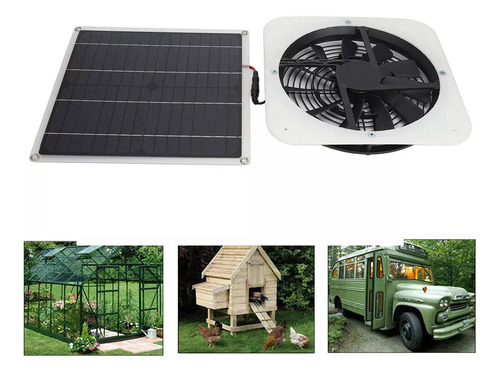 Kit De Ventilador De Panel Solar, Extractor De Aire Solar De