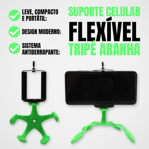 Suporte Tripé Flexível Para Celular Gekko Pod Iphone Lg