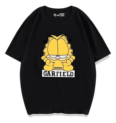 Camisetas Con Estampado Creativo De Manga Corta Garfield Cat