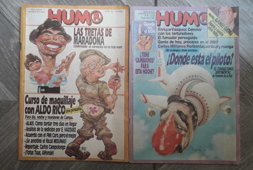 Lote De 2 Revistas Antiguas * Humor *  Año 1987