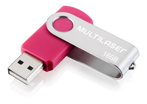 Pendrive Multilaser Twist PD688 16GB 2.0 rosa