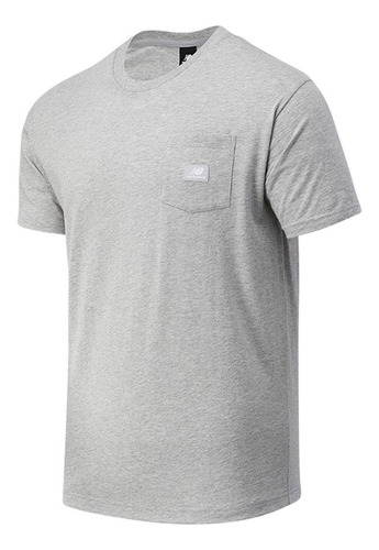 Camiseta New Balance Essentials Para Hombre-gris Claro