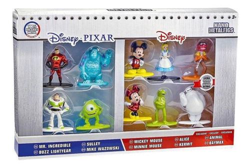 4293 Disney Metal Nano 5cm Pack Com 10 Figuras